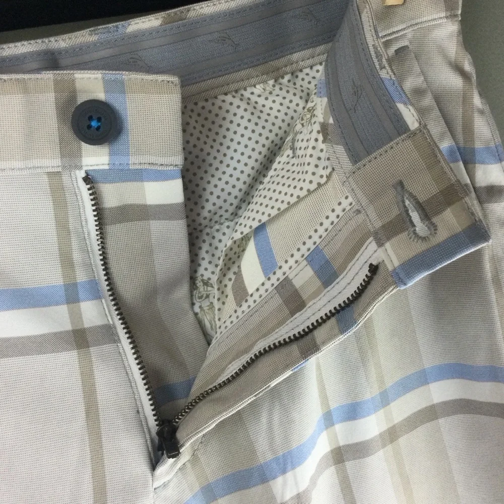 Tommy Bahama Chip Shot Plaid 10” Stretch Performance Golf Shorts Size 30